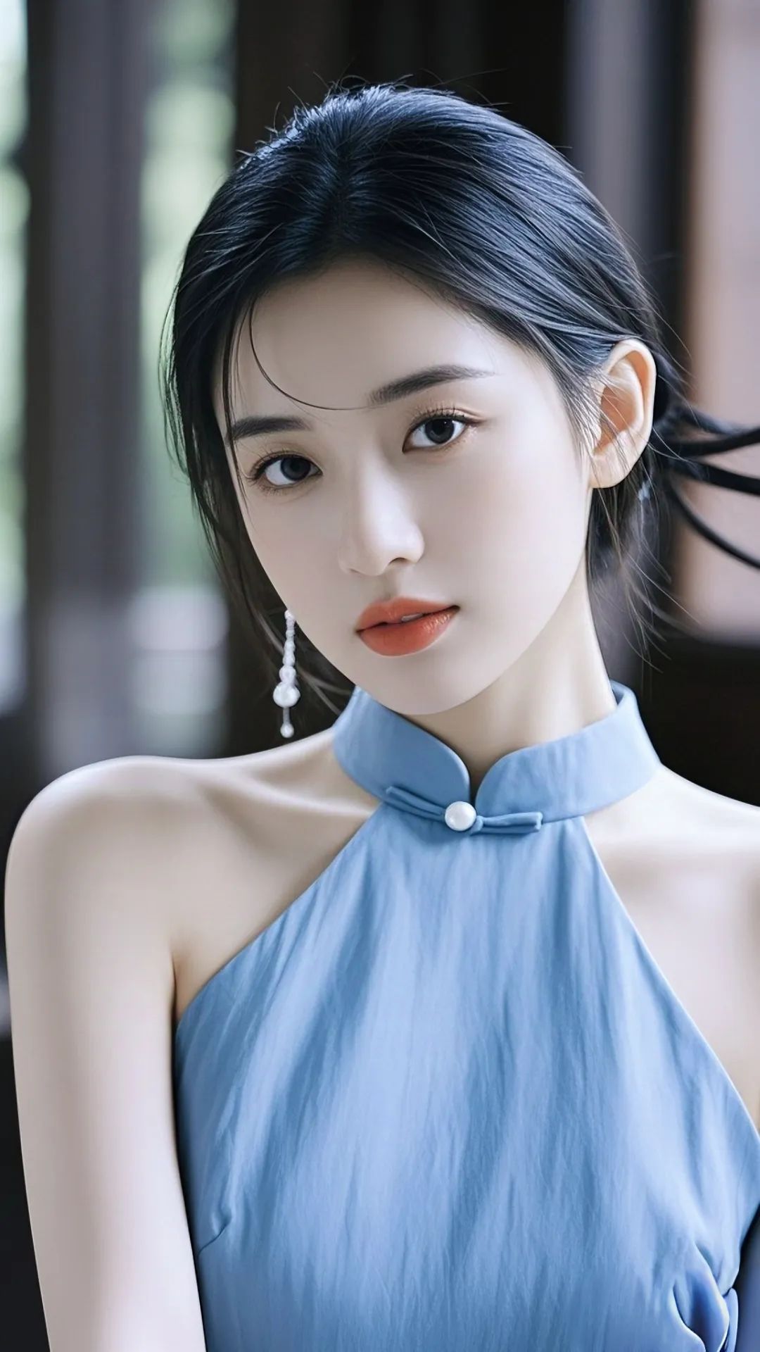 美女壁纸｜蓝韵悠境，心觅安谧