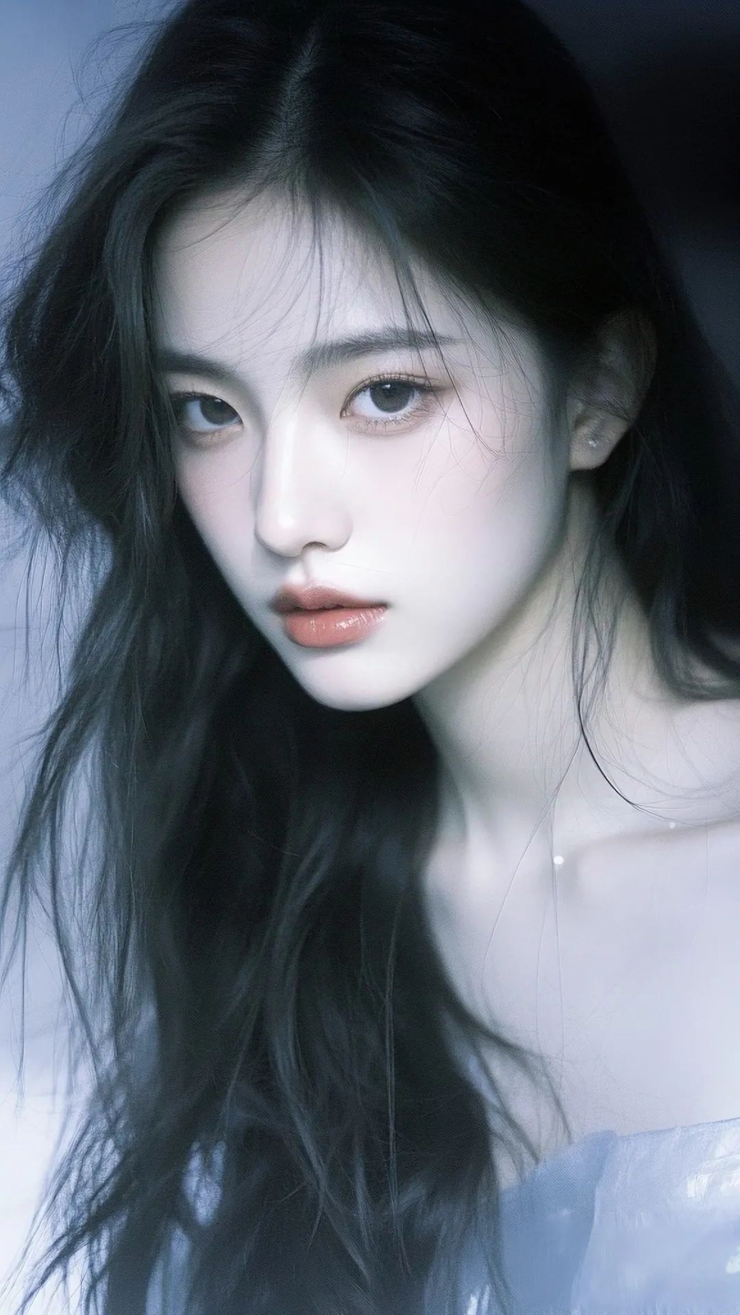 美女壁纸｜冷调逸影，心映清辉