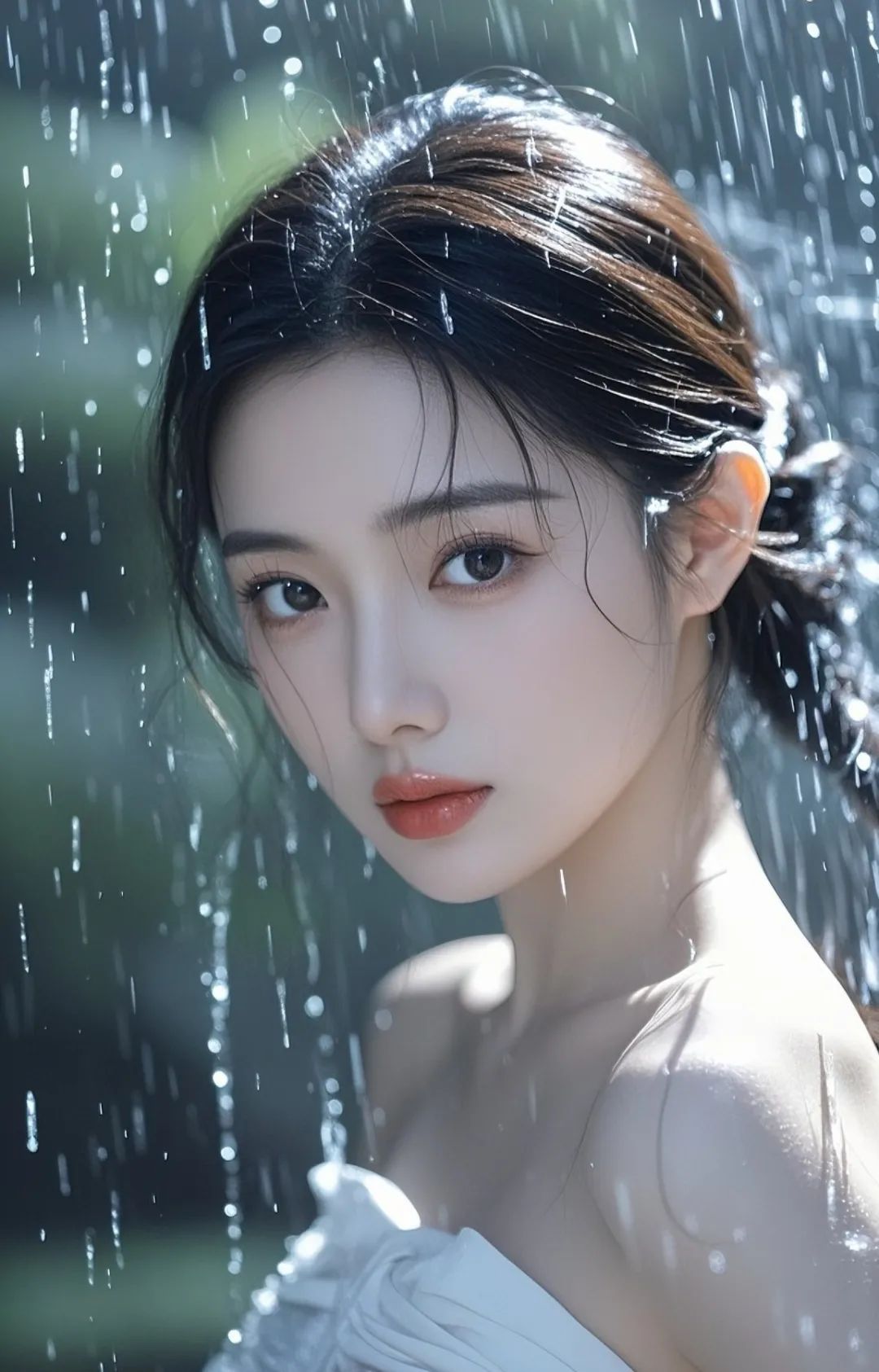 Wechat | 美女雨景写真壁纸微信聊天背景图2.0